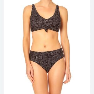 No Boundaries Knotted Polka Dot Bikini